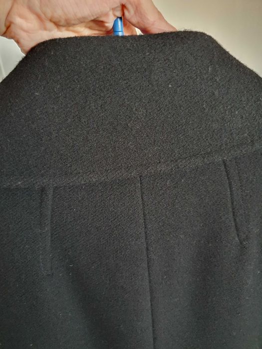 Płaszcz jesienno-zimowy 80% wełna, czarny , rozmiar 46/44