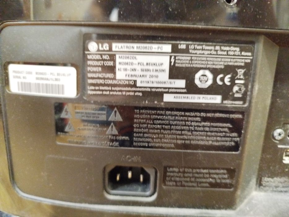 Monitor TV LG 20 polegadas