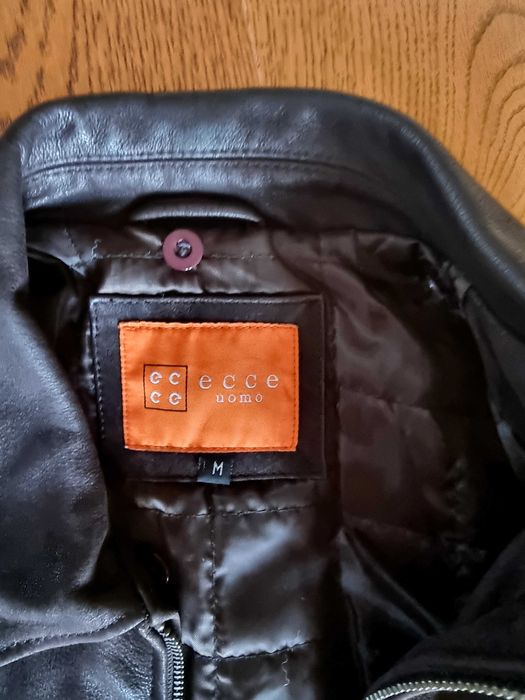 Шкіряна куртка нубук коротка білий міх фірмова