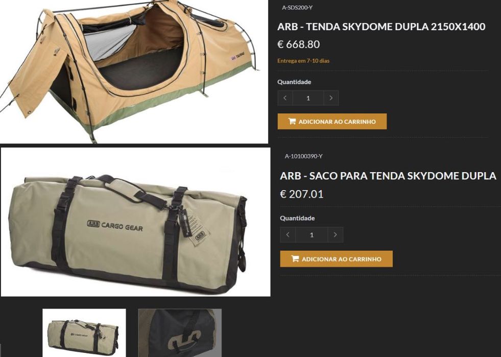 ARB - Tenda Skydome dupla + Saco ARB Cargo Gear (TENDA SWAG)