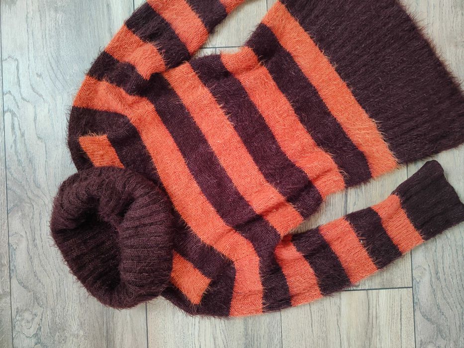 Golf sweter w Paski Pasiak Vintage