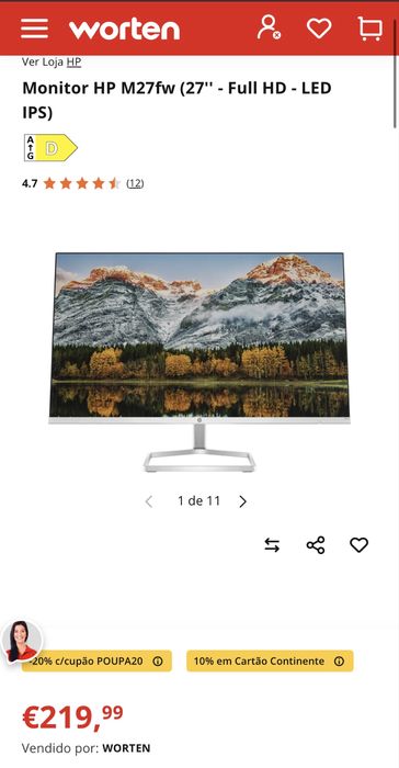 Monitor HP M27fw