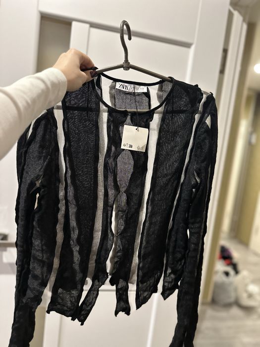 Блуза zara из органзы