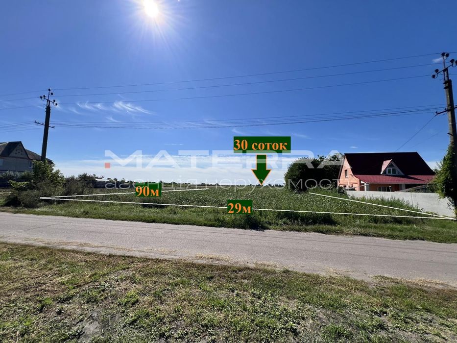 Митниця продаж ділянки 30 соток 29м фасад вул. Київська