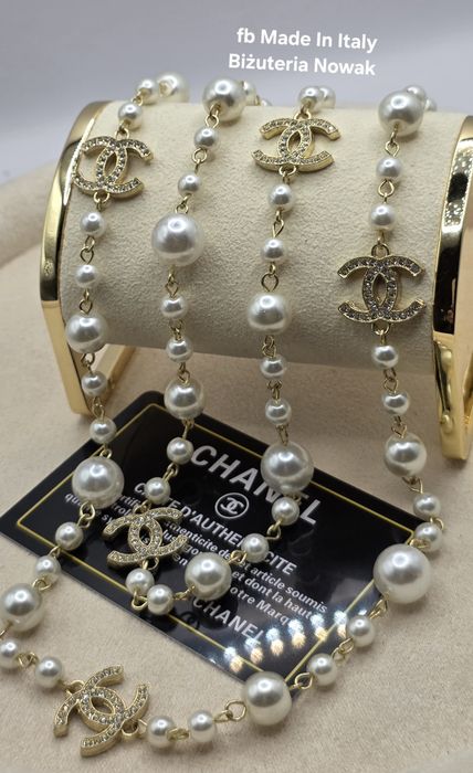 Korale Sztuczne perły cc chanel