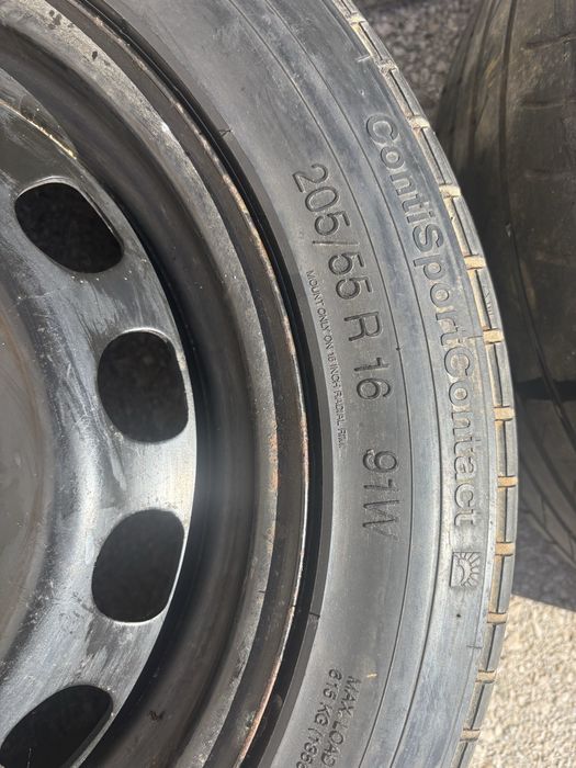 2 Jantes 16” 5x112 furo central de 57,1 mm c/ pneus Continental SportContact