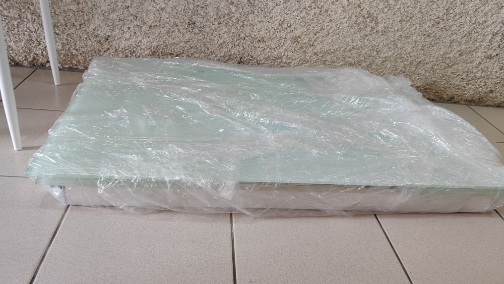 Mesa vidro extensível + 6 cadeiras