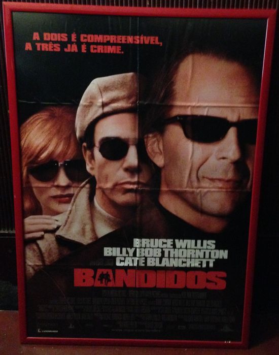 Cartaz cinema original Bandidos com Bruce Willis bom para prenda Natal