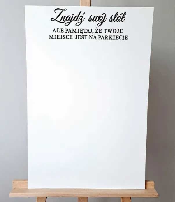 Tablica powitalna plan stołów Znajdź swój stół wesele ślub