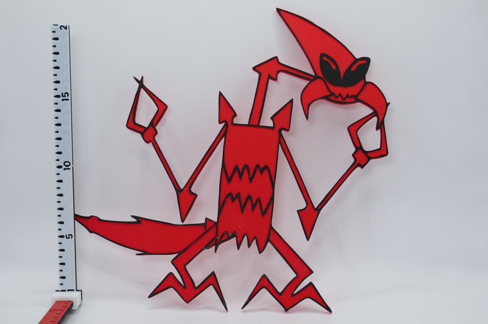 Kurvinox - Kurwinox - Figura scienna 3D - Kapitan Bomba - Czerwony