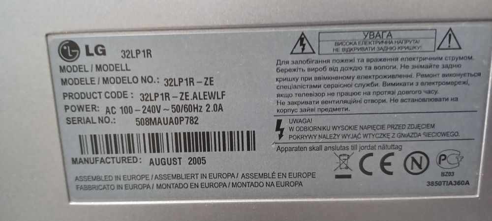 Tv lg de 32 em bom estado