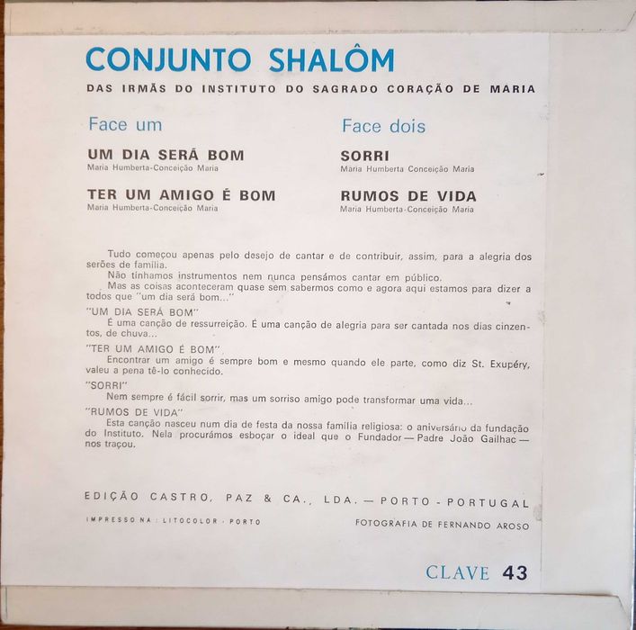 Conjunto Shalôm	- - - - -	Um Dia Será Bom	- - - - -	EP