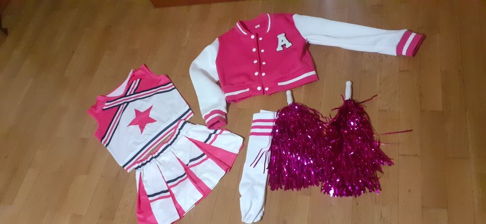 Disfarce carnaval Cheerleader 130 cm 7- 8 anos