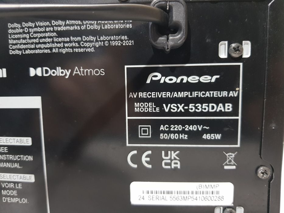 Пульт! 5.2 AV ресивер Pioneer VSX-535 5х150Вт,Bluetooth, 4K,HDMI,8К