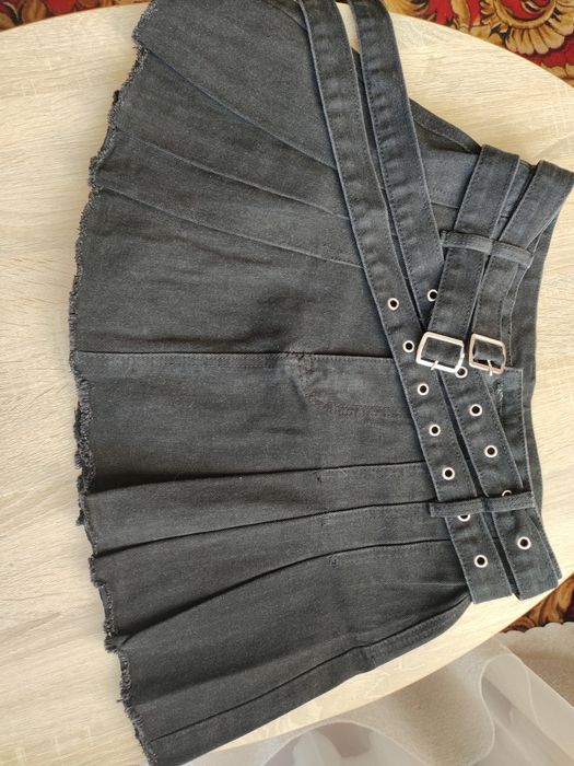 Спідниця плісе, джинс