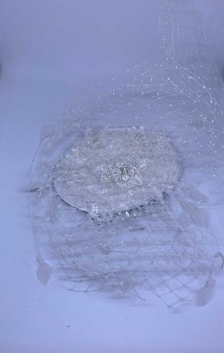 nowy stroik ślubny mały delikatny woalka grzebyk ozdoba ślubna retro