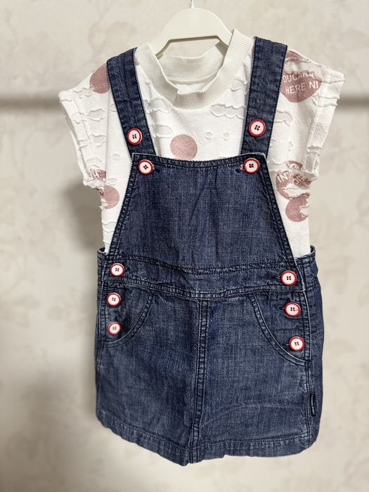 Джинсовий сарафан polarn o.pyret