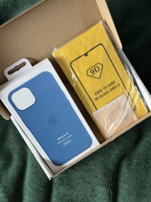 Nowe szkło hartowane 9D na ekran i aparat iPhone 13 + pudełko Apple