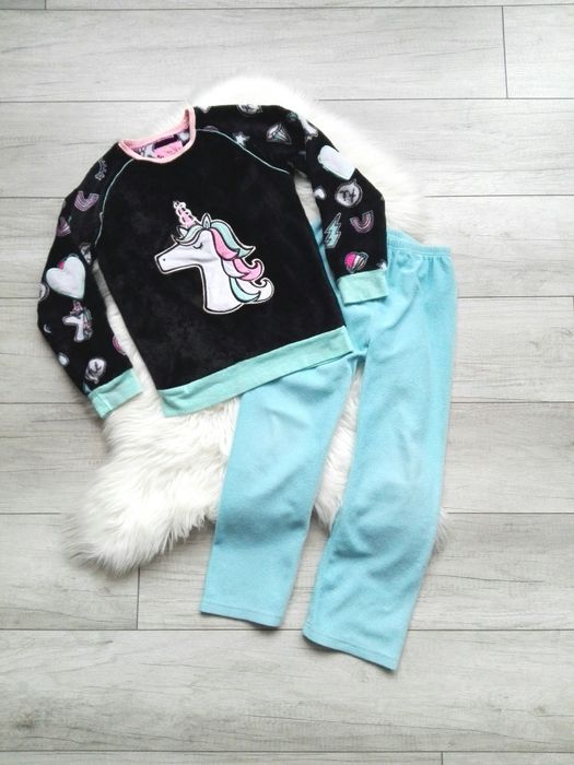 Unicorn jednorożec piżama polar rozm 134-140
