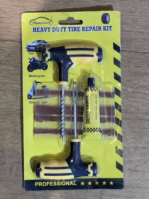 Kit de Reparação de Pneus Heavy Duty - Carro, Mota e Elétricos (Novo)
