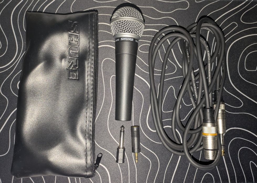 Мікрофон Shure SM58 сценічний вокальний + шнур + чохол + перехідники