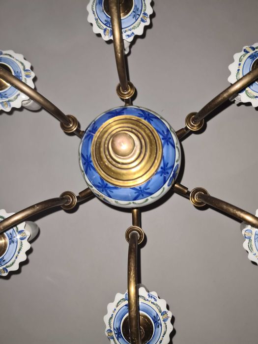 Candeeiro EXCLUSIVO louça de Viana feito á mão.