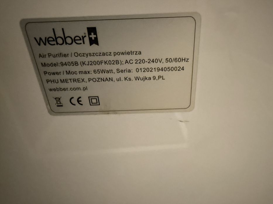 Oczyszczacz + nawilzacz powietrza Webber 9405B