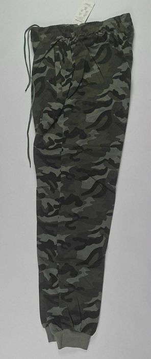 Spodnie męskie dresowe moro ściągacze Dunauone Y-4825 r M pas do 92 cm