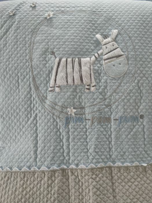 Conjunto de edredom + proteção para cama de grades