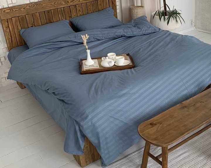 Постільна білизна в полоску  сатин страйп комплект