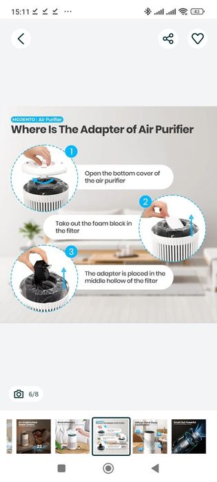 Очищувач аромодифузор повітря MORENTO для дому