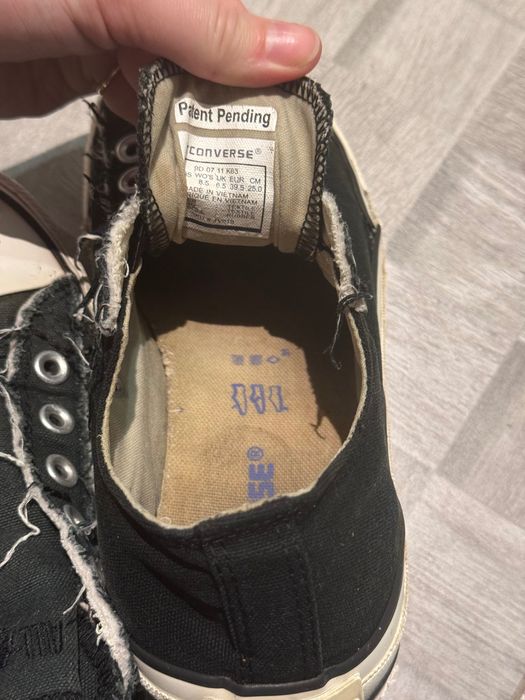 Trampki krótkie niskie NIEsznurowane CONVERSE 39,5 25cm AllStar czarne