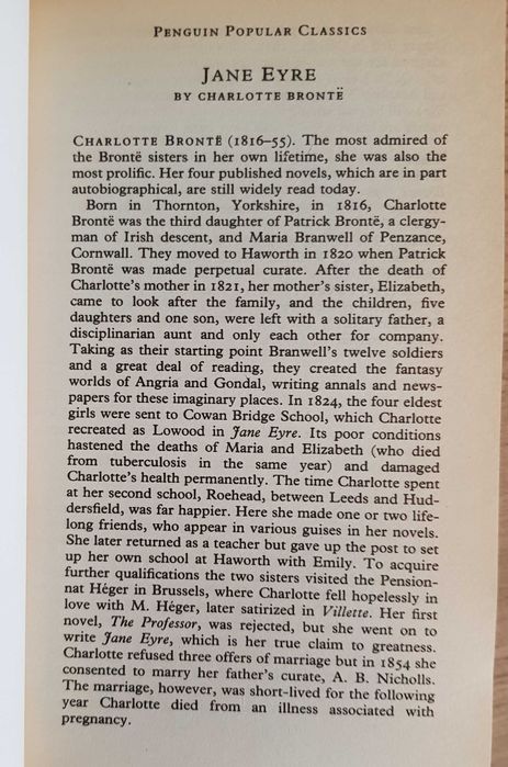 Charlotte Bronte - Jane Eyre