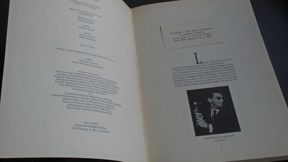 "Dziennik 1954" wersja oryginalna Leopold Tyrmand wydanie albumowe