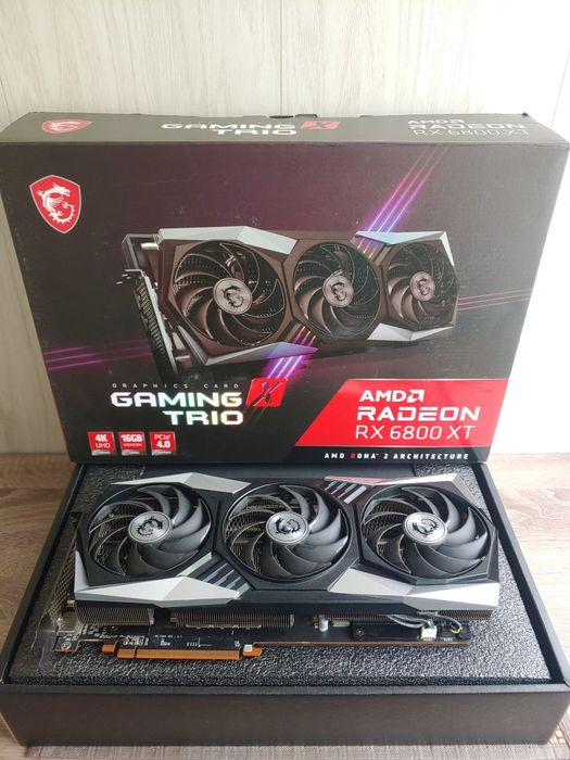 MSI RX6800XT 16GB Gaming Trio　中古 msi rx 6800xt - купити комплектуючі для ПК - Ціна на OLX.ua