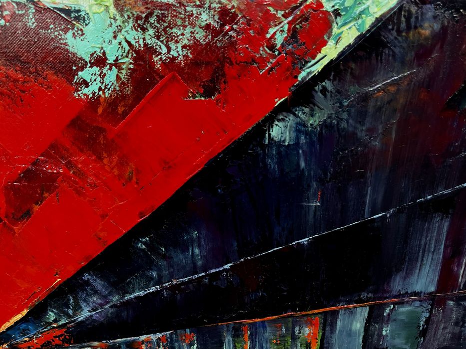 Картина олією на полотні абстрактний пейзаж