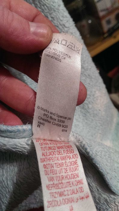 Детский махровый халатик на девочку Marks and Spencer размер 8/128