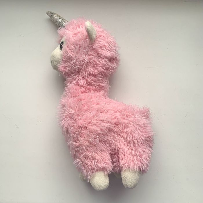 Мягкая игрушка TY Розовая лама единорог глазастик
