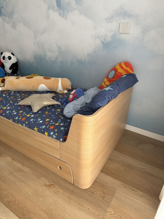 Cama de Solteiro com gaveta e colchão