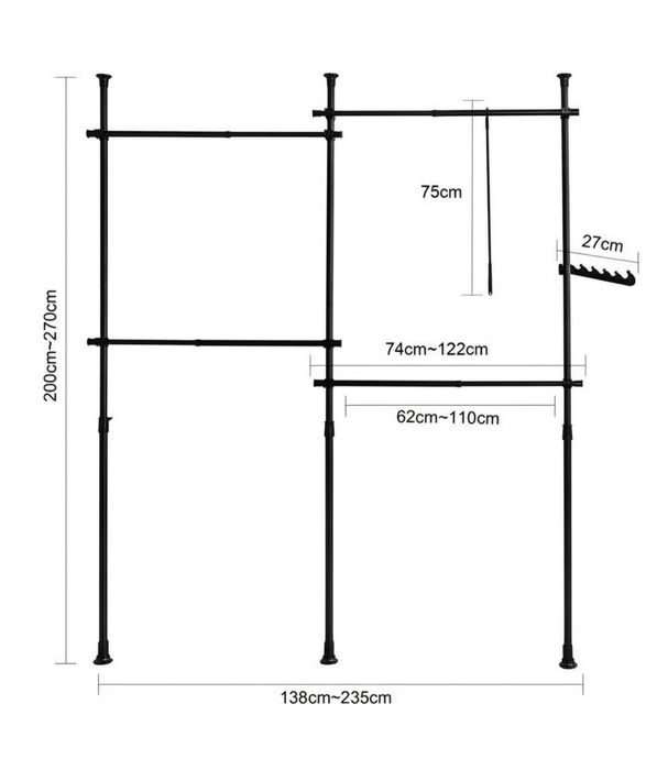 Cabideiro Telescópico Sobuy
