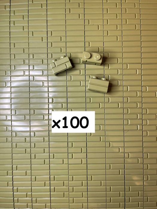 100× LEGO® cegła 1×2 – 98283 Olive Green