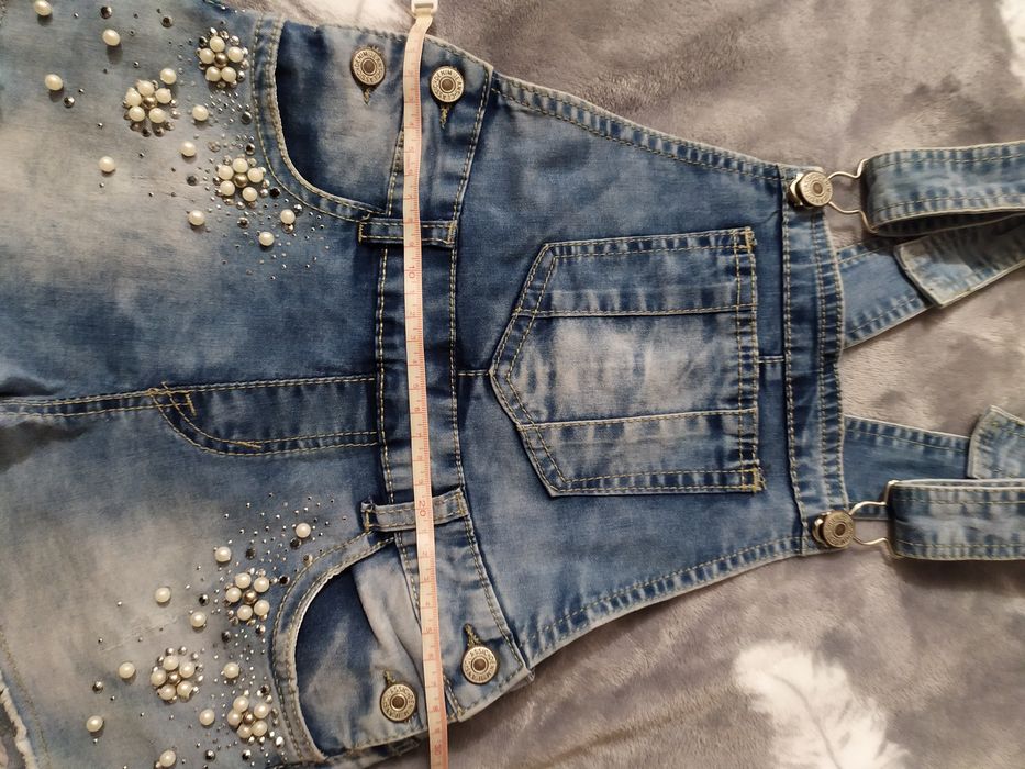 Джинсовый комбинезон шорты