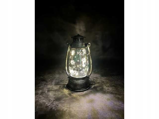 Lampion Naftowy Lustro Stare Złoto LED+BATERIE GRATIS RORATY Kolekcja