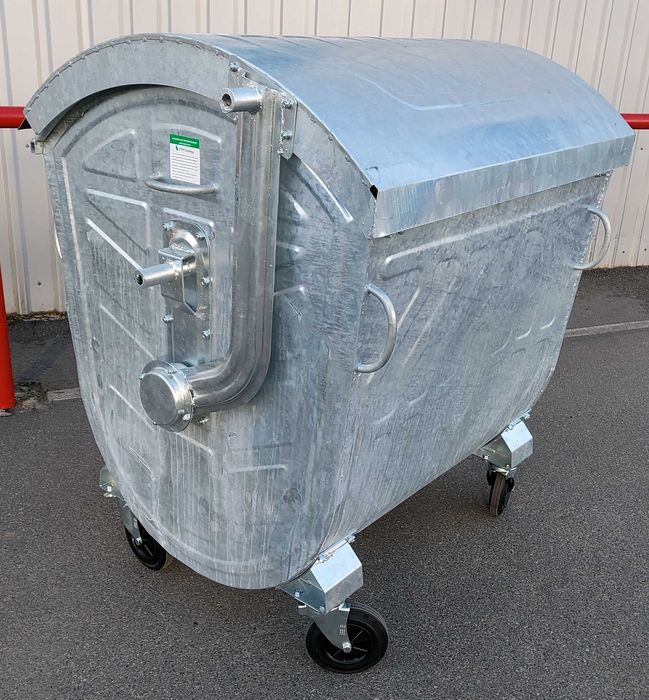 Оцинкованный контейнер для мусора ТБО евроконтейнер мусорный бак 1100