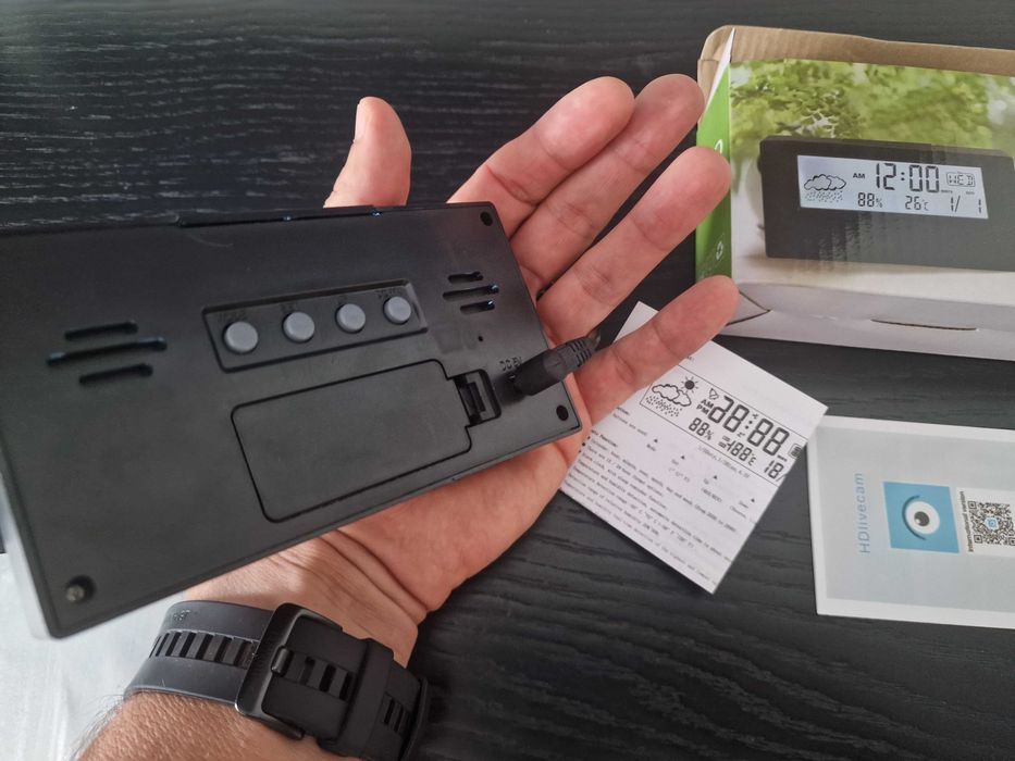 Camara Oculta Relógio Digital Vigilância Discreta Sem Baterias camera