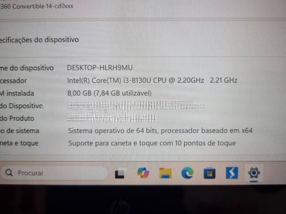 HP pavilion X360 14 Hibrido, Ecrã full touch