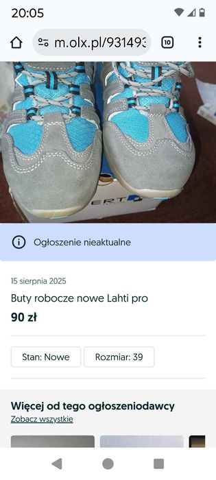 Buty robocze nowe 39