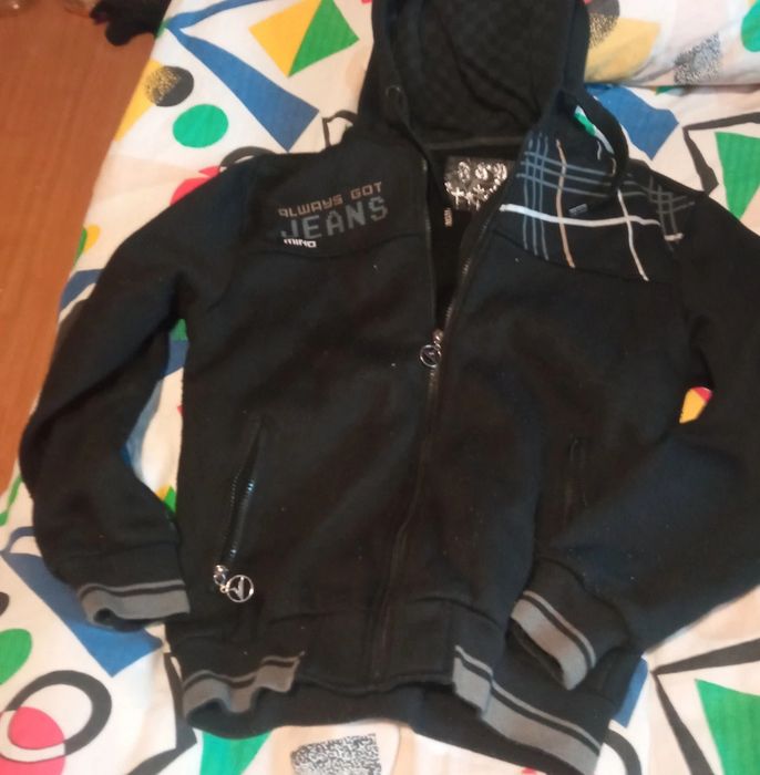 Czarna, bluza męska , rozpinana , rozm M