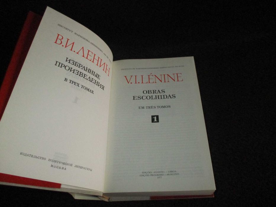 Livros Obras Escolhidas V. I. Lénine 3 Volumes