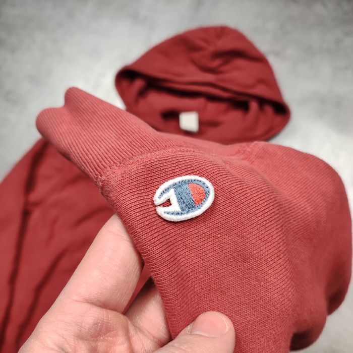 MĘSKA Bluza PREMIUM Bawełna Ruda Pętelka Haft Logo Champion Dresowa